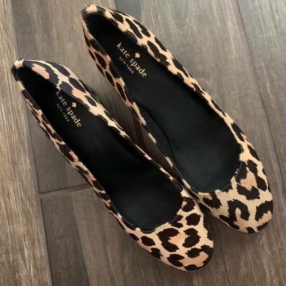 Kate Spade Beverly Leopard Print hair on hide Pumps Sz 11 Worn twice - Picture 4 of 9
